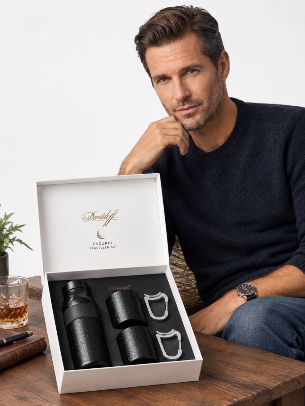 NIB Rare Davidoff Escurio Limited Edition Traveller Set cigar outdoor old money